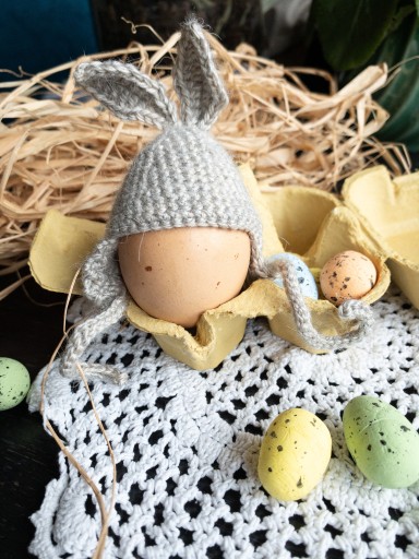 Zdjęcie oferty: Czapeczka na jajko Króliczek Wielkanoc handmade
