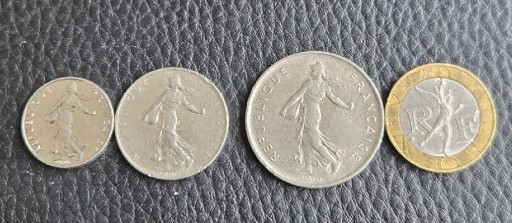Zdjęcie oferty: FRANCJA - 1/2, 1, 5, 10 FRANKÓW 