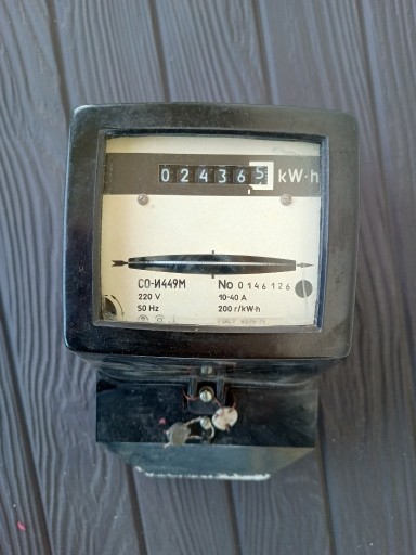 Zdjęcie oferty: LICZNIK kilowatogodzin CO-N449M 1990r plomby BDB