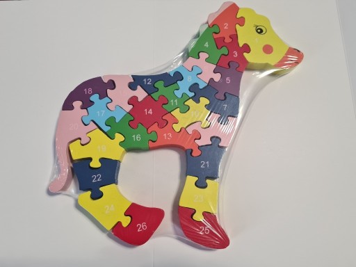 Zdjęcie oferty:  Klocki edukacyjne puzzle - układaka alfabet/cyfry