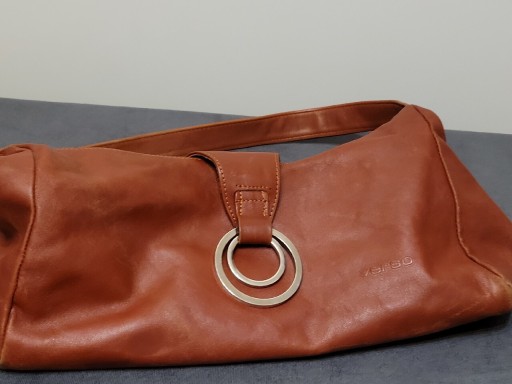 Zdjęcie oferty: Verso vintage bags leather skóra torba rudy brąz 