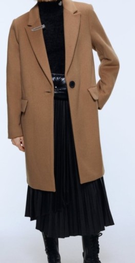 Zdjęcie oferty: Karmelowy płaszcz Zara XS 