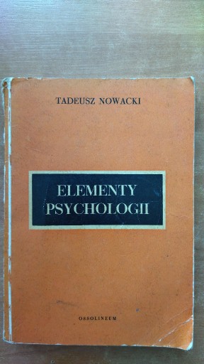 Zdjęcie oferty: Elementy psychologii Nowacki