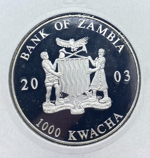 Zdjęcie oferty: JAN PAWEŁ II - ZAMBIA - 1000 KWACHA 2003