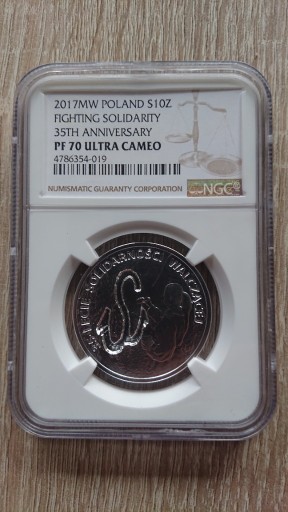 Zdjęcie oferty: 10zł.2017r.35-Lecie Solidarnośći Walczącej-NGC PF70
