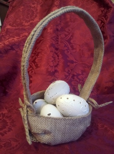 Zdjęcie oferty: Koszyczek wielkanocny ze sznurka, Wielkanoc