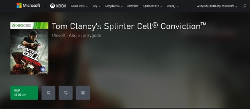 Zdjęcie oferty: Splinter Cell Conviction+ DLC 2010 x360/One/Series