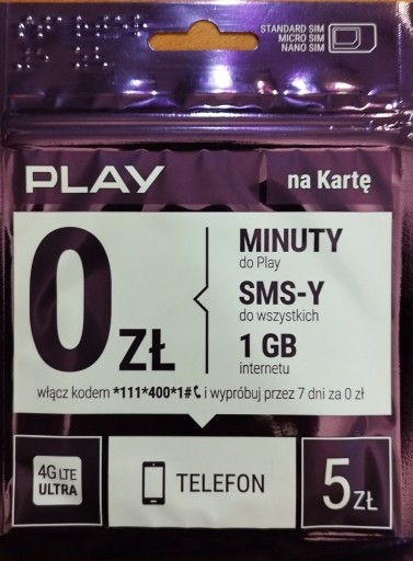 Zdjęcie oferty: Karta Startowa Play numer 575 661 995