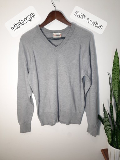 Zdjęcie oferty: Sweter Męski Ergee Szary M 52% Wełna Vintage