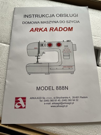 Zdjęcie oferty: Nowa maszyna do szycia  Arka Radom 888n 