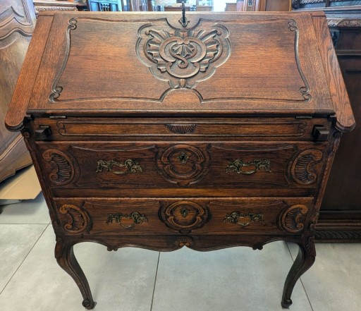 Zdjęcie oferty: Sekretarzyk ludwikowski ciemny dąb-sklep Dąbrowa Górnicza