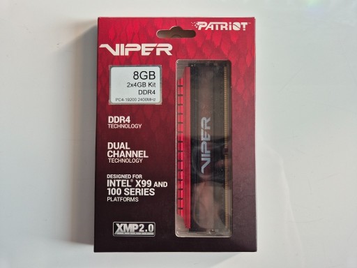 Zdjęcie oferty: Pamięć RAM DDR4 Patriot Viper 4,  8 GB ( 2x4GB ) 2400 MHz CL15 1.2V