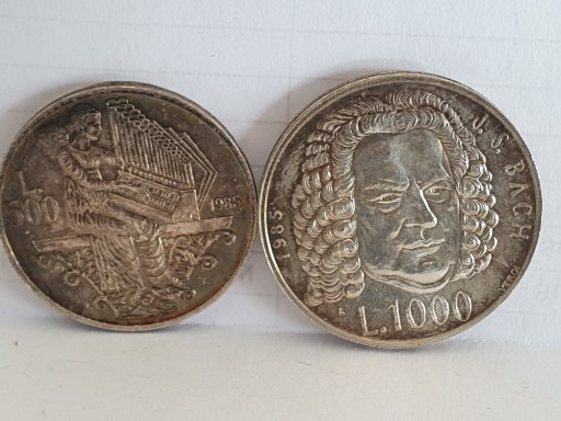 Zdjęcie oferty: San Marino 500 Lire 1000 Lire 1985