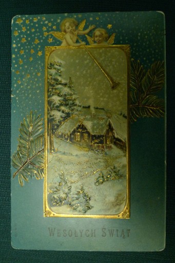 Zdjęcie oferty: Boże Narodzenie tłoczenia złocenia ok. 1905 r. 
