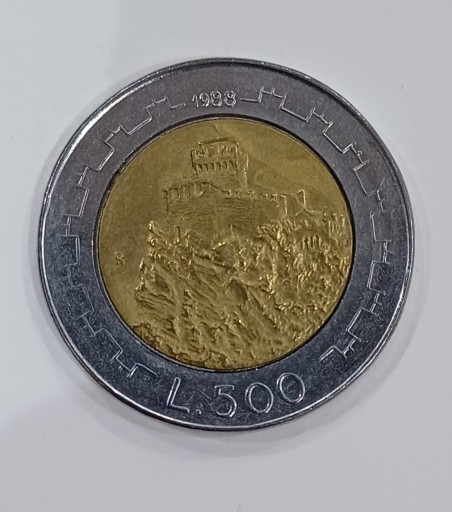 Zdjęcie oferty: San Marino - 500 lira - 1988r. 