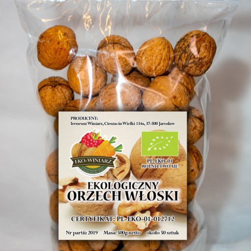 Zdjęcie oferty: Orzech Włoski EKOLOGICZNY certyfikat 100% NATURA