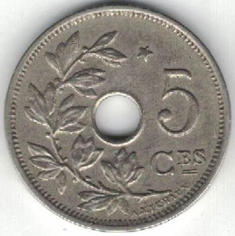 Zdjęcie oferty: Belgia 5 centymów centimes 1932 Q * 19 mm