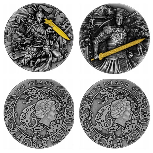 Zdjęcie oferty: Wielcy Chińscy cesarze monety kolekcjonerskie 2 oz