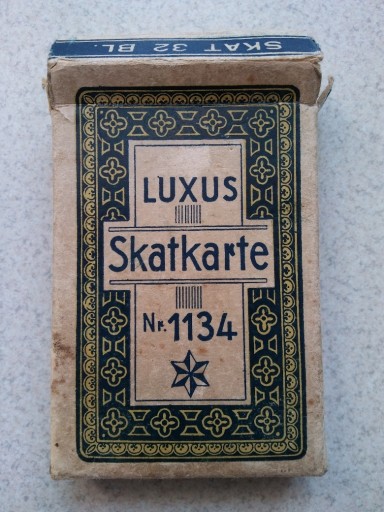 Zdjęcie oferty: LUXUS SKATKARTE NR 1134 stare karty do gry