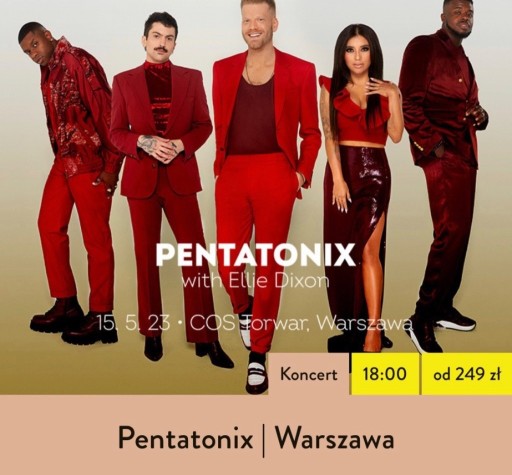 Zdjęcie oferty: 3 bilety na koncert Pentatonix 