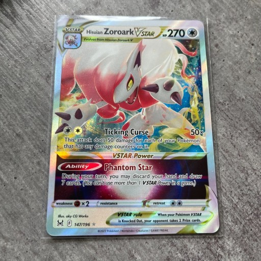 Zdjęcie oferty: Karta Pokemon Hisuian Zoroark VSTAR 147 LOR