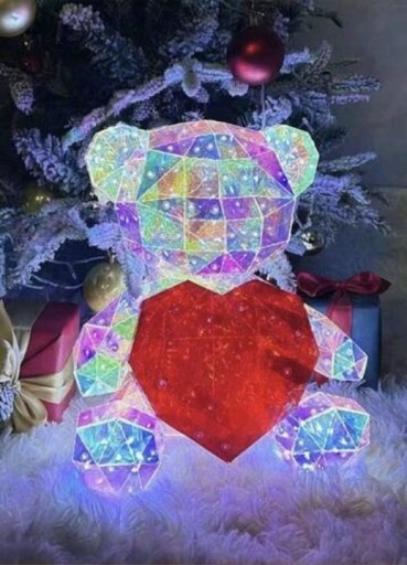 Zdjęcie oferty: Kolorowy Niedźwiedź Lampka  - Idealny Prezent!