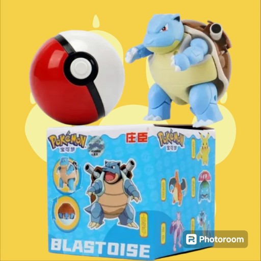 Zdjęcie oferty: Figurka Pokemon Pikachu Blastoise + Pokeball 