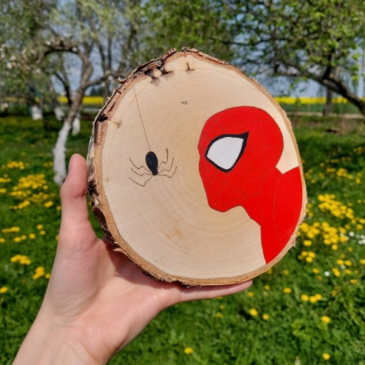 Zdjęcie oferty: Dekoracja plaster drewna Spiderman