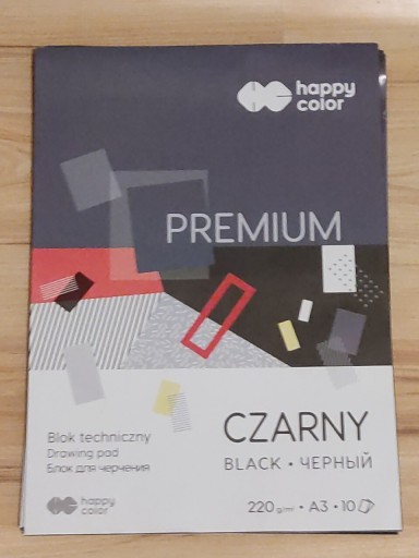 Zdjęcie oferty: BLOK TECHNICZNY HAPPY COLOR CZARNY A3 220G 10 ARK.