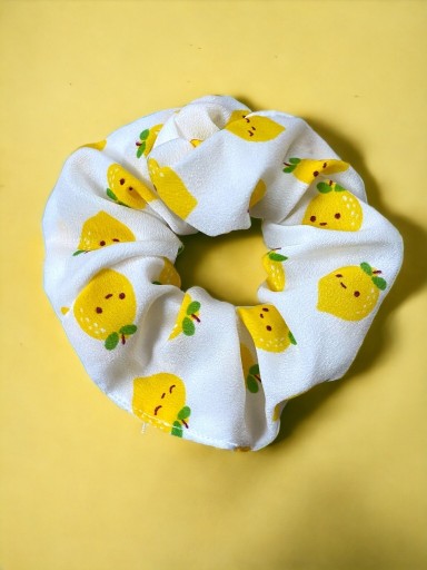 Zdjęcie oferty: Gumka Scrunchie Frotka Owijka Cytryny