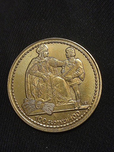 Zdjęcie oferty: 100 złotych 1925 konstytucja Polska wykopki monet
