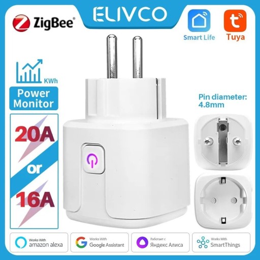 Zdjęcie oferty: Smart wtyczka gniazdko Zigbee Tuya 16A