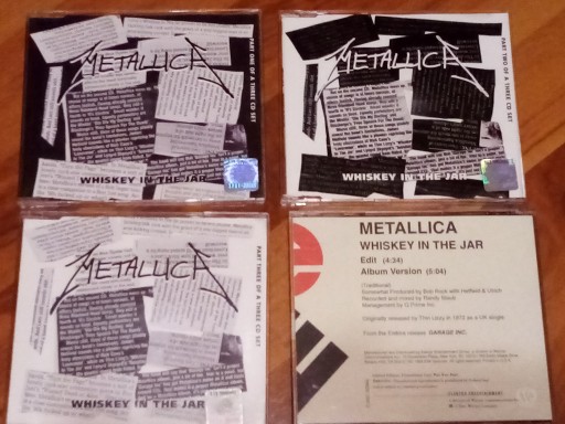 Zdjęcie oferty: METALLICA WHISKEY IN THE JAR 4 CD