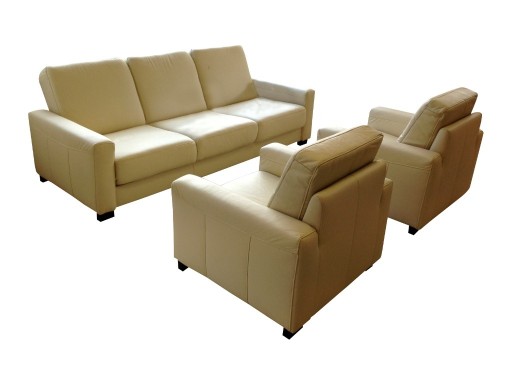 Zdjęcie oferty: VEGAS komplet skórzany - fotele, sofa wersalka.