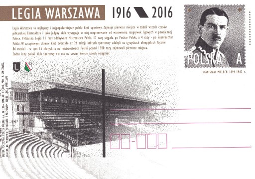 Zdjęcie oferty: Cp 1743 Legia Warszawa 1916 \ 2016