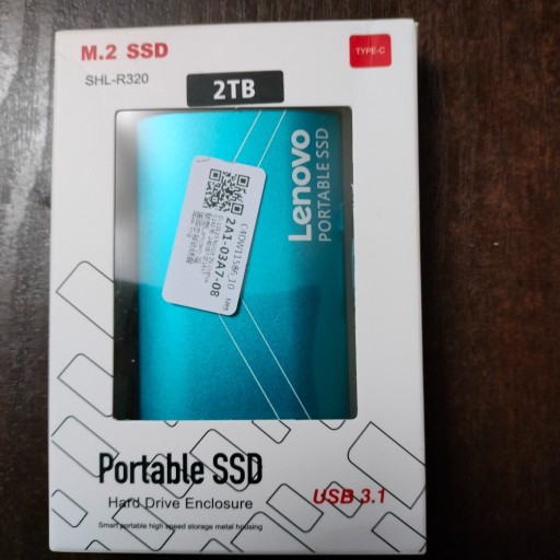 Zdjęcie oferty: Dysk zewnętrzny SSD LENOVO-2TB.