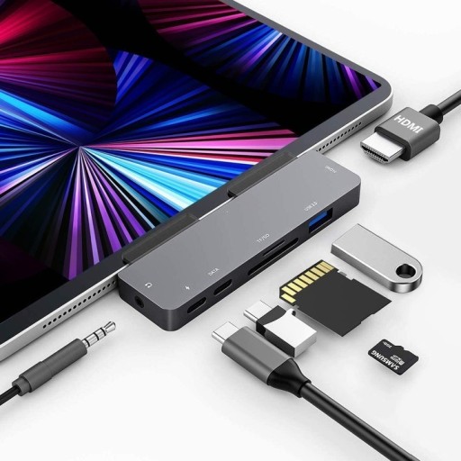 Zdjęcie oferty: Adapter S701 Hub USB C, adapter USB C 7 w 1