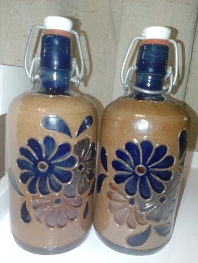 Zdjęcie oferty: Butelki ceramiczne ręcznie malowane. Stroder&Sohn