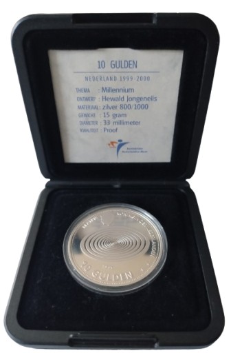 Zdjęcie oferty: 10 Gulden 2000 Millenium  Ag 0.800 Proof