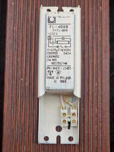 Zdjęcie oferty: Statecznik POLAMP, ELGO FL-4000 1x40W magnetyczny
