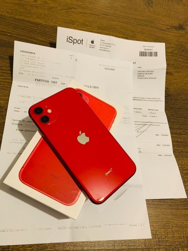 Zdjęcie oferty: Fabr. NOWY iPHONE 11 128GB RED GWARANCJA APPLE