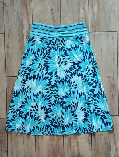 Zdjęcie oferty: Błękitna elastyczna pawie piórko spódnica r.40