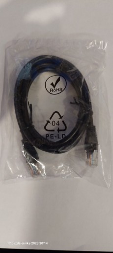 Zdjęcie oferty: Patchcord CAT5e 1.5m, czarny, nowy 