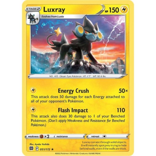 Zdjęcie oferty: Karta Pokemon LUXRAY 051/172 - Brilliant Stars