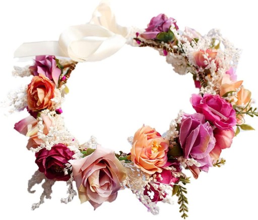 Zdjęcie oferty: Wianek weselny druhny komunijny sesja róże Różowy