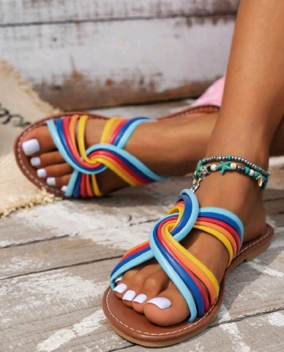 Zdjęcie oferty: Kolorowe letnie buty kobiece