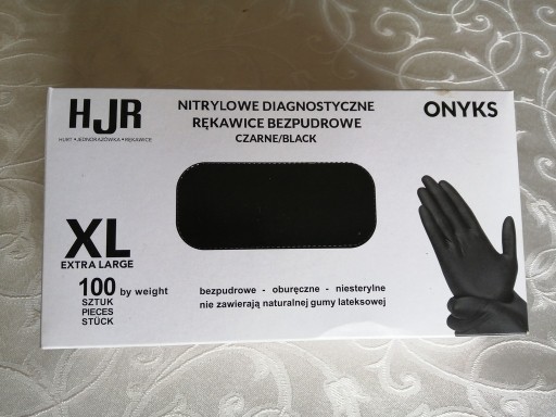 Zdjęcie oferty: Rękawiczki jednorazowe nitrylowe Czarne XL 100 SZT