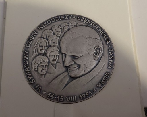 Zdjęcie oferty: Okolicznościowy medal Jan Paweł II 1991 rok
