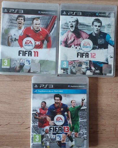 Zdjęcie oferty: FIFA 11 | 12 | 13 PS3  zestaw trzech (3) gier 