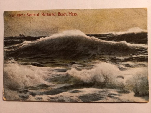 Zdjęcie oferty: Stara Pocztówka USA 1910 Morze Marynistyka